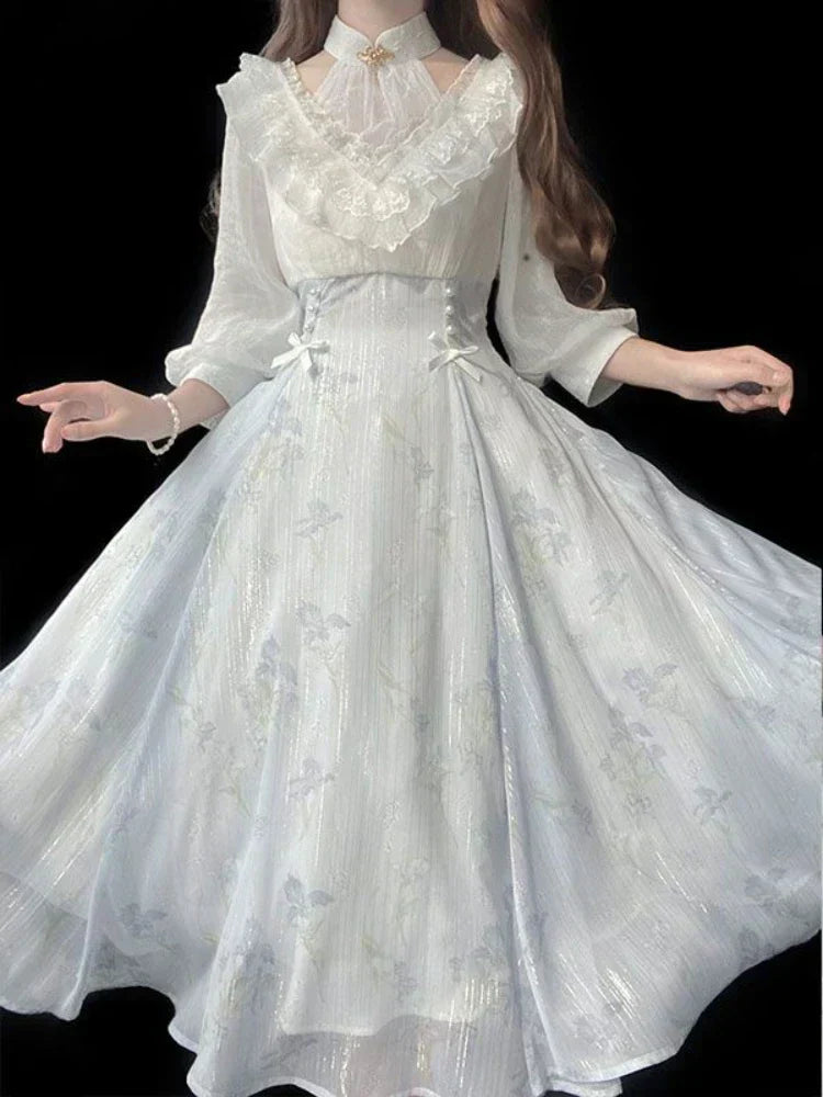 Robe Midi Élégante de la Collection Belle Époque Couture