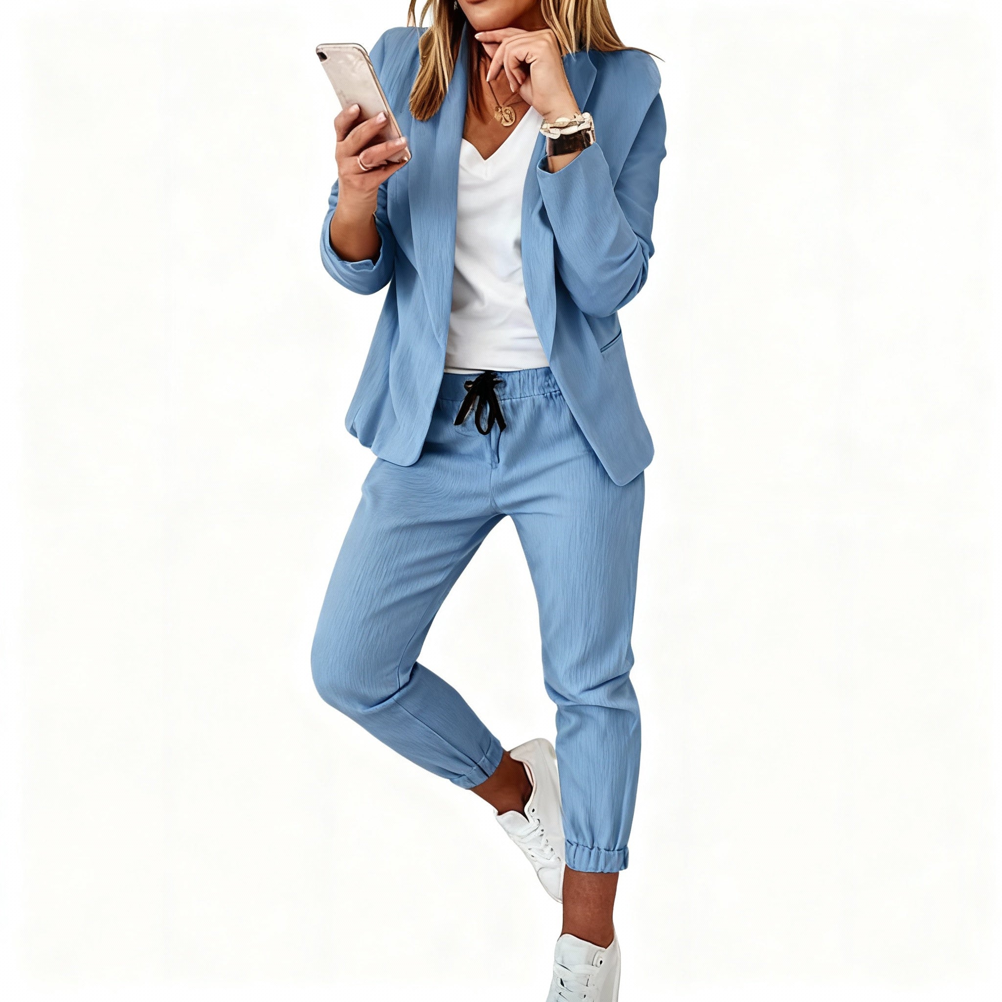 Ensemble Chic Blazer et Pantalon Jogging pour Femmes – Tenue Coordonnée Élégante
