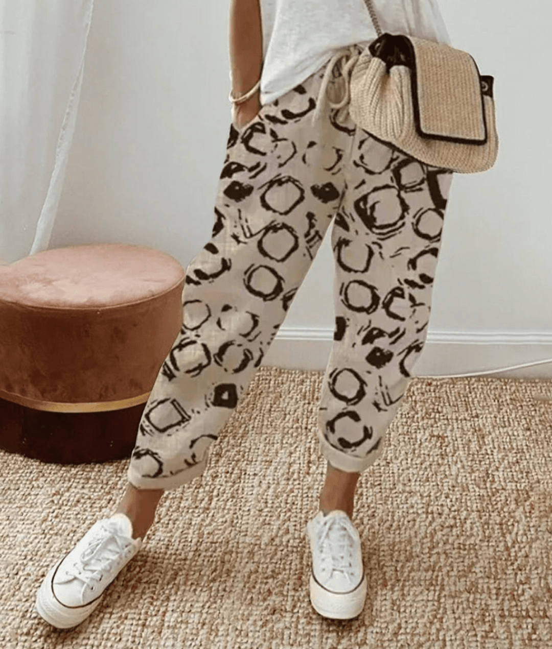 Pantalons Chic en Coton et Lin