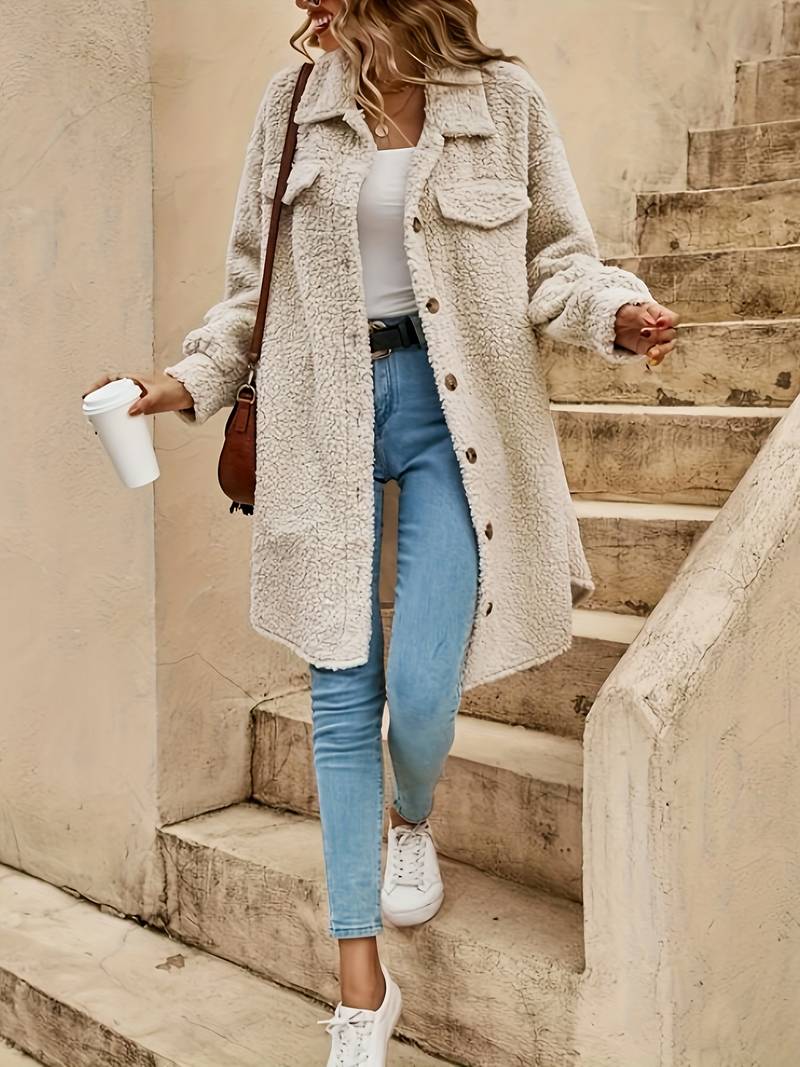 Veste Teddy Femme Unie